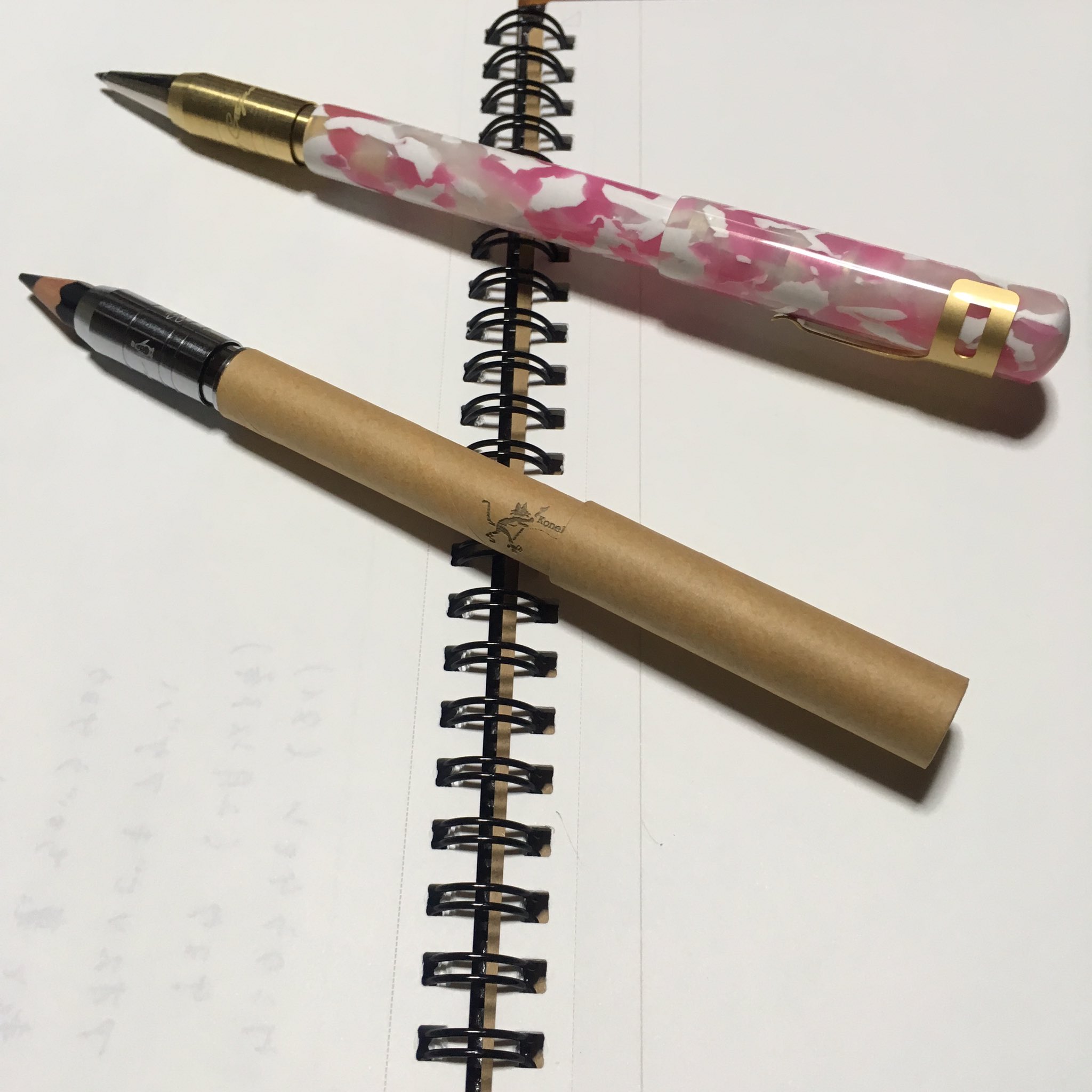 銀座 五十音 ミミック コーラル 五十音・万年筆風補助軸ミミック