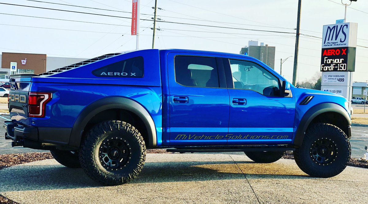 MichiganVehicle's tweet image. We are now offering the Michigan Raptor as an upfit package to your existing Raptor! Give us a call today for pricing and scheduling!  #MVS #Aero_X #MichiganRaptor #Ford #F150 #Raptor #GOAT