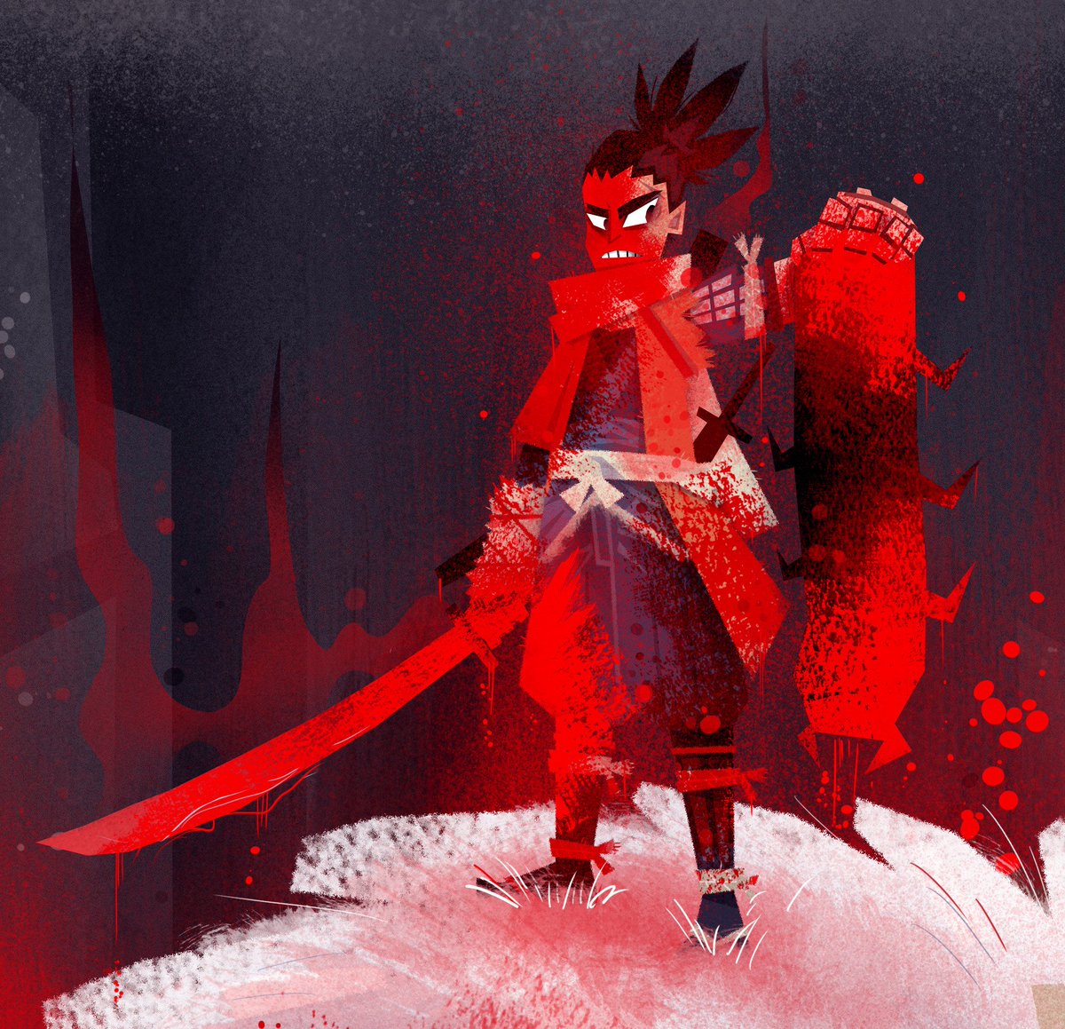 Revujo's tweet photo. @sekirothegame: Headless Ape &amp; Bride 🦍🐛
#SekiroShadowsDieTwice #SekiroFanArt #headlessApe https://t.co/LcY3i6FWk2