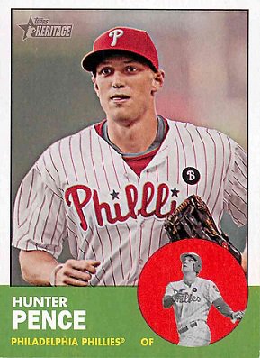 Happy 36th birthday to 2011-12 Phillies outfielder Hunter Pence.
(2012 Topps Heritage) 