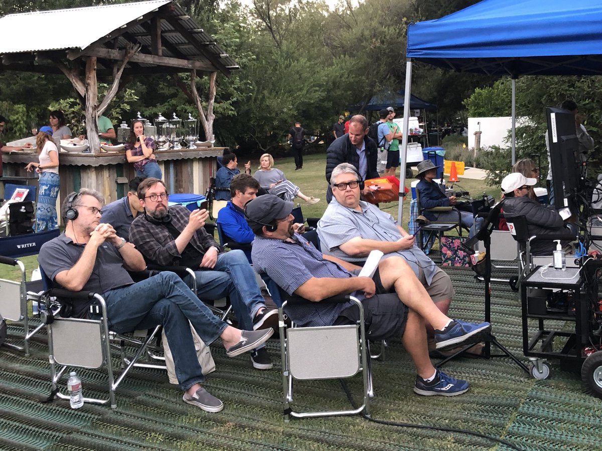 DavidHMandel's tweet photo. The whole #veep #ep702 team is here: writers @BillyFusion @erikkenward and director @SternDalestern plus #morgansackett and #Davidhyman #bts @veephbo https://t.co/HfrbinoE7p