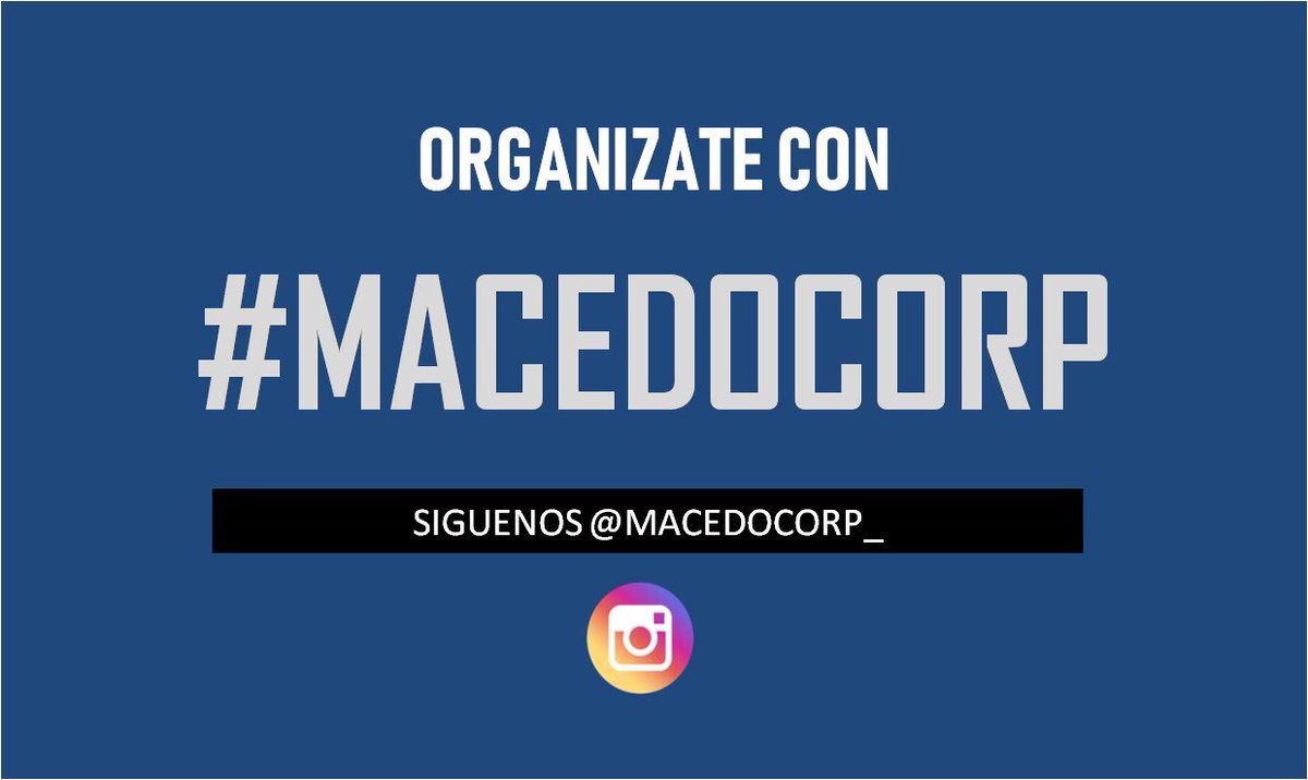 macedocorp's tweet photo. Organízate con nuestros! #macedocorp https://t.co/DwNSgwi171