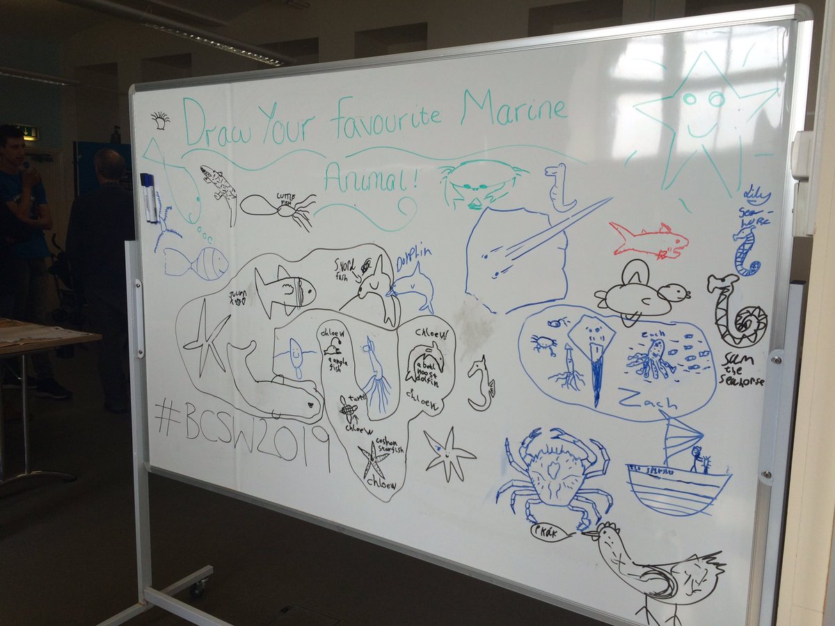 H_ParryWilson's tweet photo. Some amazing artists among our young visitors today! And who doesn't love a nerdy joke or two...! 😉 #BCSW2019 #CoCoastSW @thembauk https://t.co/lfp6g2vlUk