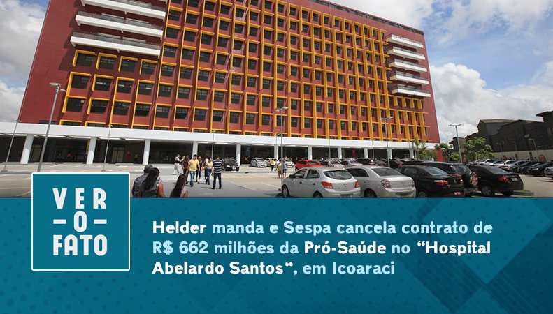 verofato's tweet photo. Helder manda e Sespa cancela contrato de R$ 662 milhões da Pró-Saúde no "Hospital Abelardo Santos", em Icoaraci
Leia em:https://t.co/GI0HiuUGzw
#prosaude #icoaraci #sespa https://t.co/10zaMbsPGf