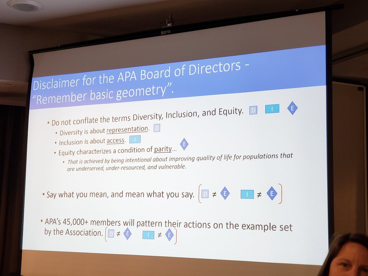 Cynthia A Bowen, FAICP (@_cynthiabowen) on Twitter photo Historic day yesterday when the APA Board approved the Social Equit Task Force. This has put <a href="/APA_Planning/">American Planning Association</a> leading on the front of this critical issue. Its critical that we don't conflate the terms of equity, inclusion, and diversity. They aren't the same. Historic day yesterday when the APA Board approved the Social Equit Task Force. This has put <a href="/APA_Planning/">American Planning Association</a> leading on the front of this critical issue. Its critical that we don't conflate the terms of equity, inclusion, and diversity. They aren't the same.