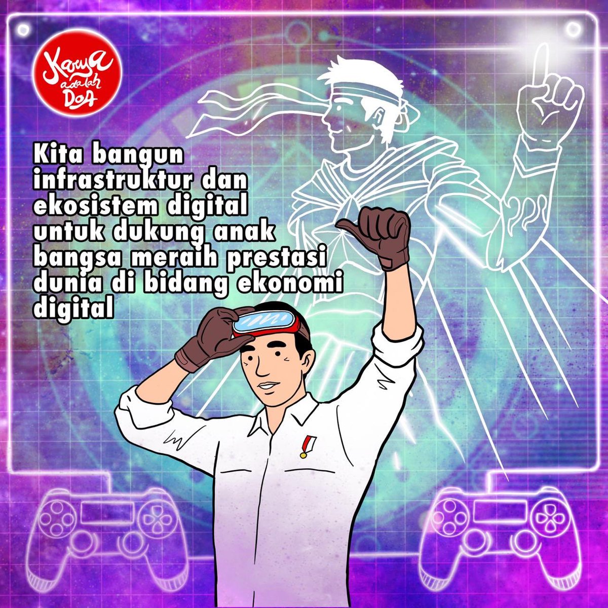 na_ziama's tweet photo. Dukung

Produl digital cepat masuk, mulai dari AI, Internet of Things, hingga cryptocurrency. Pembangunan infrastruktur digital, Palapa Ring, hingga ekosistem bagi industri game. Semoga kita makin visioner menghadapi zaman
#NyoblosDuluLiburanKemudian https://t.co/4JDAiWp1hE
