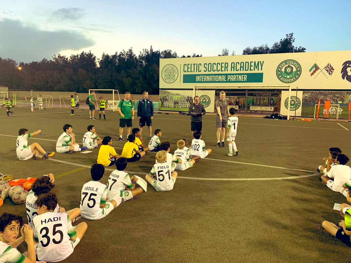 CelticSocAcad's tweet photo. Last day of our @PSAQ8 Camp π°πΌ Great to see a congregation of players and coaches so eager to learn & develop. Always wonderful to visit @MotykaSimon #CelticFC #ClubPartnershipProgramme #KUWAITCITY https://t.co/pkz1iOgefs