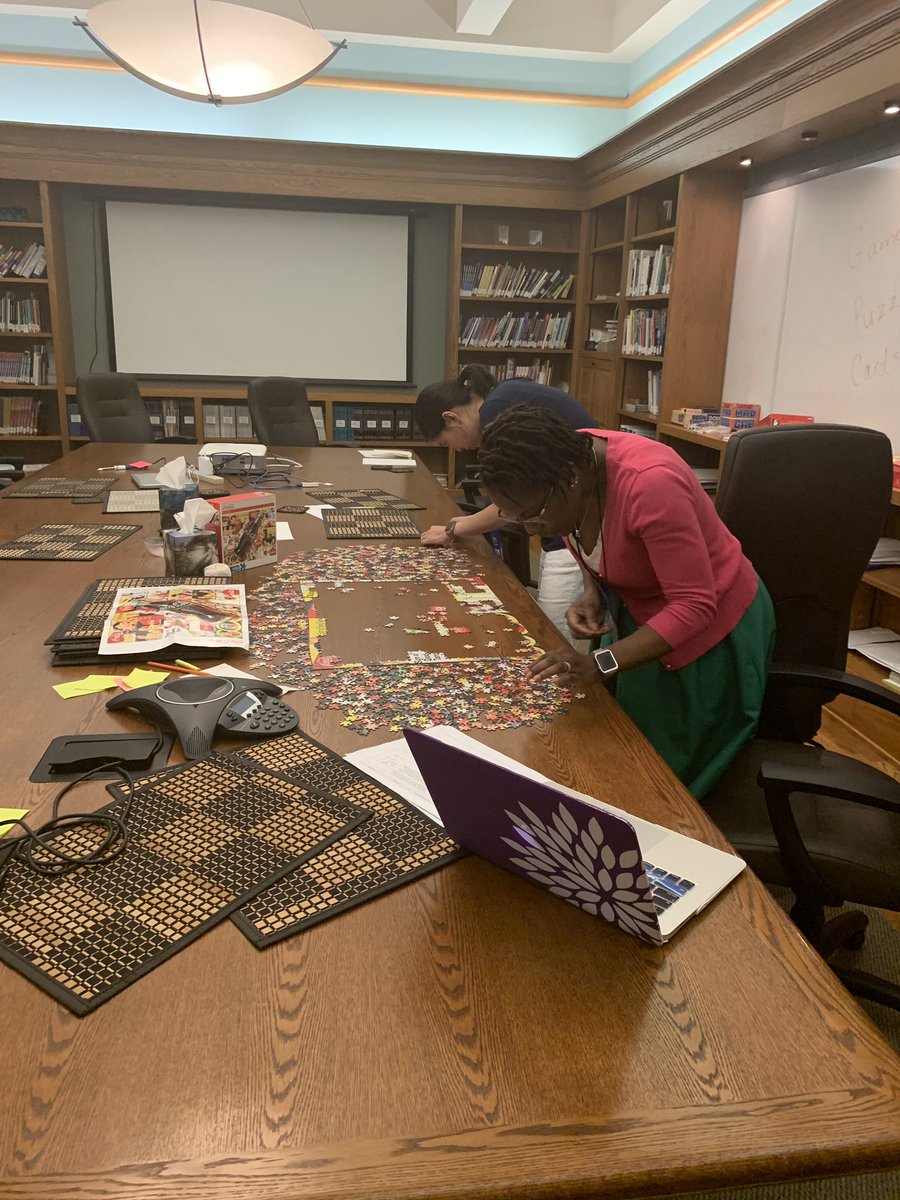 MathEdJen's tweet photo. TDs @JLin8313 and @AyannaPerry2 hard at work 😁 #KnowlesTeachersMeet https://t.co/6aKTfc8mM1