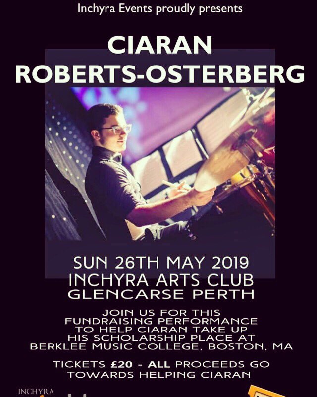 cro_music1's tweet photo. Really excited to announce I’ll be holding a fundraiser event next month!

Details for the event can be found in the link below!

https://t.co/PT3w7GkWyA

#letsgetciarantoberklee #jazz #drums @STVNews @BBCRadioScot @thetimesscot @StephenJardine https://t.co/yfNo0GoTJh