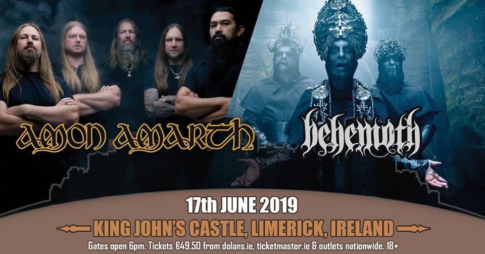 LiveAtKingJohns's tweet photo. @dmepromotions, #DolansPresents, #BadRepIrl, #CobraAgency & @KingJohnsCastle:
@AmonAmarthBand & @BehemothBand @LiveAtKingJohns @Limerick_ie, Mon June 16, 6pm
Tickets โก๏ธ https://t.co/8BTJZVAb9v
"THE Heavy Metal event of 2019!" #MickDolan
@mydolans #IrishMusicParty @slanecastle https://t.co/XaRadVTev5
