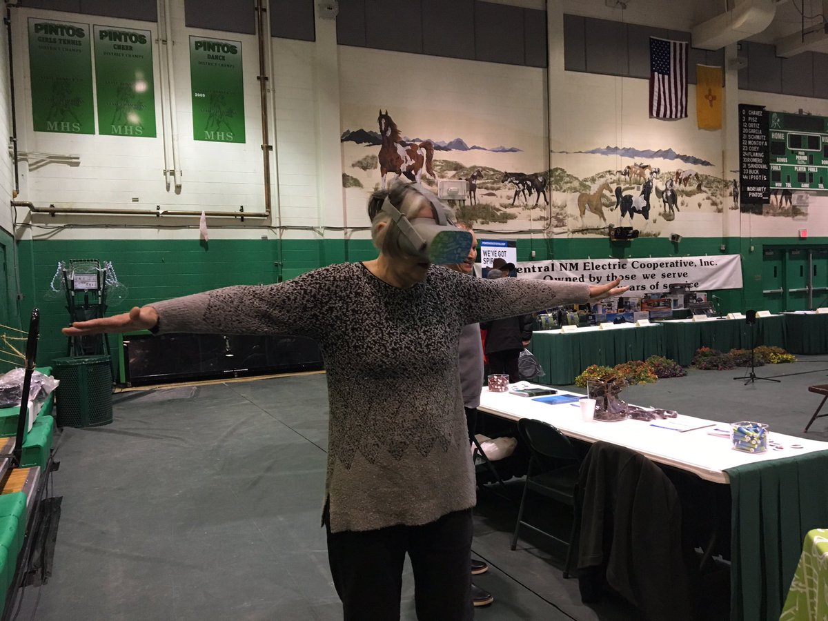 TriStateGT's tweet photo. Maybe the most-fun-ever, VR tourist! #CentralNewMexicoREA member annual meeting. #TakeMeThere #CoopBizModel #BetterTogether #GeneratePossibilities https://t.co/QYG5hUhMDl