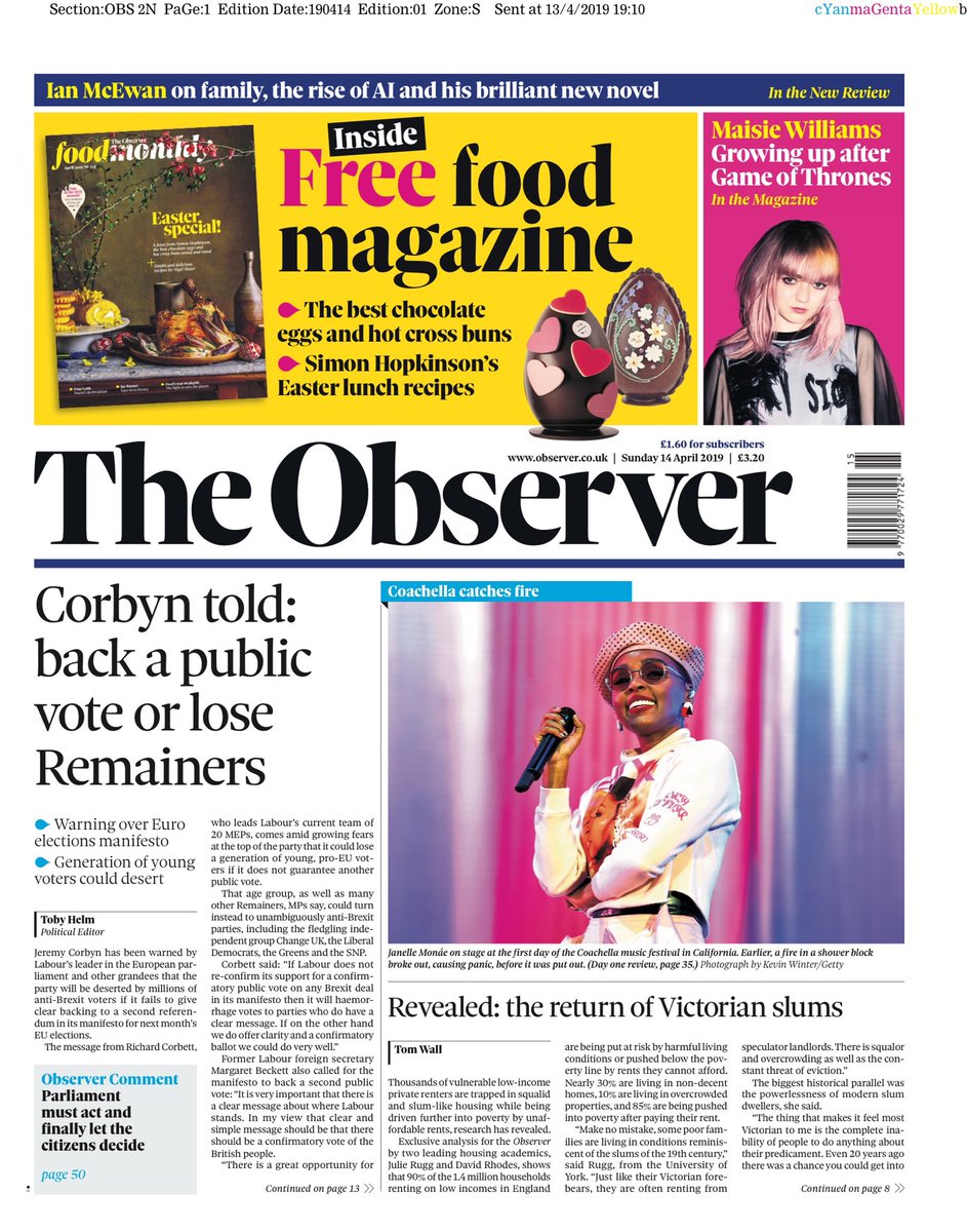 hendopolis's tweet image. OBSERVER: Corbyn told: back a public vote or lose remainers #tomorrowspaperstoday