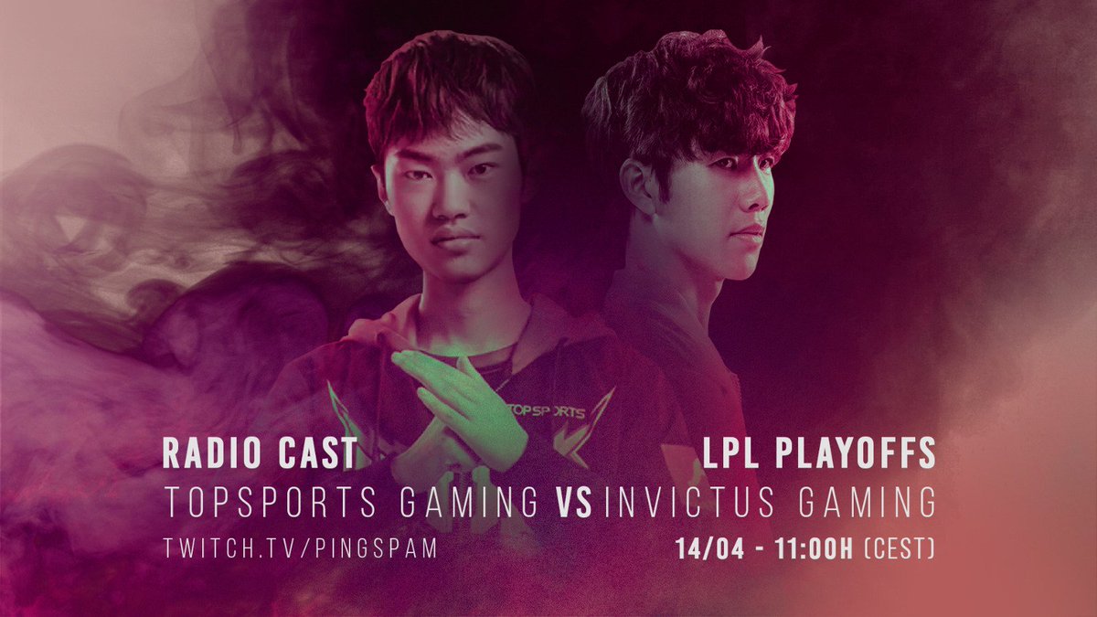 ping_spam's tweet photo. ¡Todavía no ha terminado el fin de semana de Playoffs!

Acompaña a @ToadAmarillo y @champi14 en el duelo destacado entre Knight9 y Rookie para ver si Topsports Gaming o Invictus Gaming se enfrentan en la final a JD Gaming.

11:00 (CEST)
https://t.co/QfFgbLYjhG https://t.co/DYYA51J7Kp