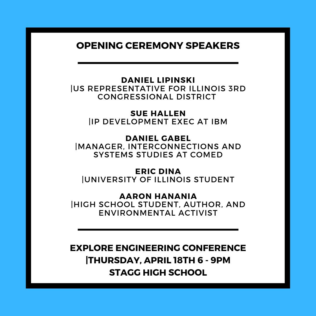 In T-5 DAYS we welcome all aspiring high school change makers to attend #EXENG2019! We are ecstatic to announce our opening ceremony keynote speakers for the night. They're just as ecstatic are YOU are to catalyze global change🌟 SIGN UP TODAY TO BE THE LEADERS OF TOMORROW