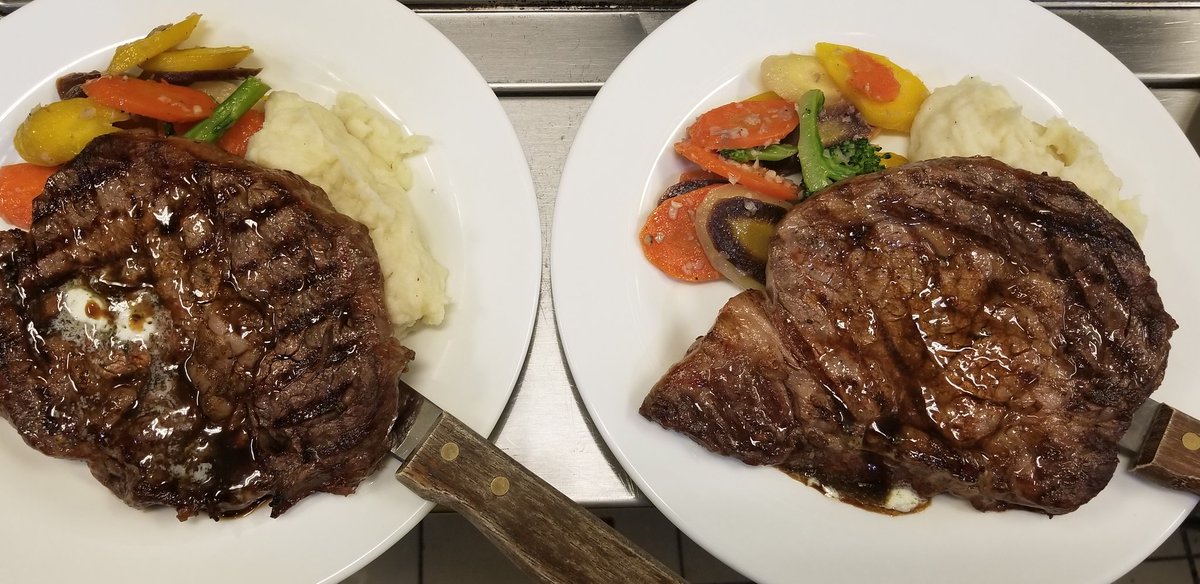 It may be a little wet outside but we still have the rib eye steaks in the Valley