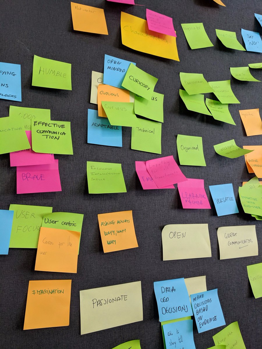 mags_pd's tweet photo. Fun day at @PCampLDN, discussing all things product with fellow PdMs (and writing on tons of stickies, obvs). The most controversial topic of the day? What are the characteristics of a "perfect" product manager (hint: it depends) . #PCampLDN https://t.co/IERVcSuLP4