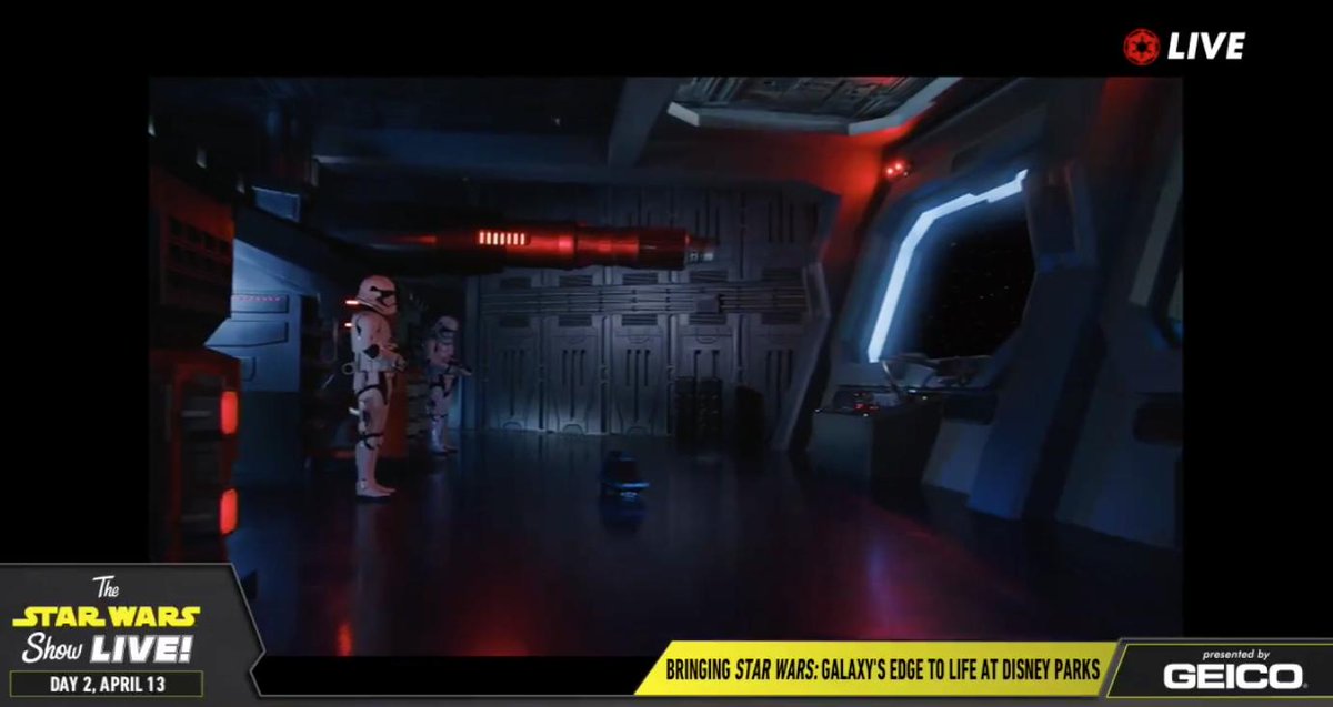 GMA's tweet image. NEW: First look at "Rise of the Resistance" attraction and ride vehicles to be part of #GalaxysEdge @DisneyParks. 

All images were shot in the new attraction.

#SWCC
@starwars
gma.abc/2IspeoI