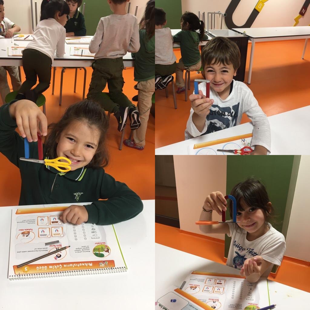 BodrumKoleji's tweet photo. Çalışkan Yunuslar 🐬 mıknatıs 🧲 deneyi ile materyallerin çekim gücünü keşfettiler👌 @AliRizaLule @SanemBH @KvancBarlas @TijenK @ufukkdnz @esrasert1979 @ayselturgut81 @figentas84 @BodrumDoga @BodrumKoleji https://t.co/i6QgiF59P4