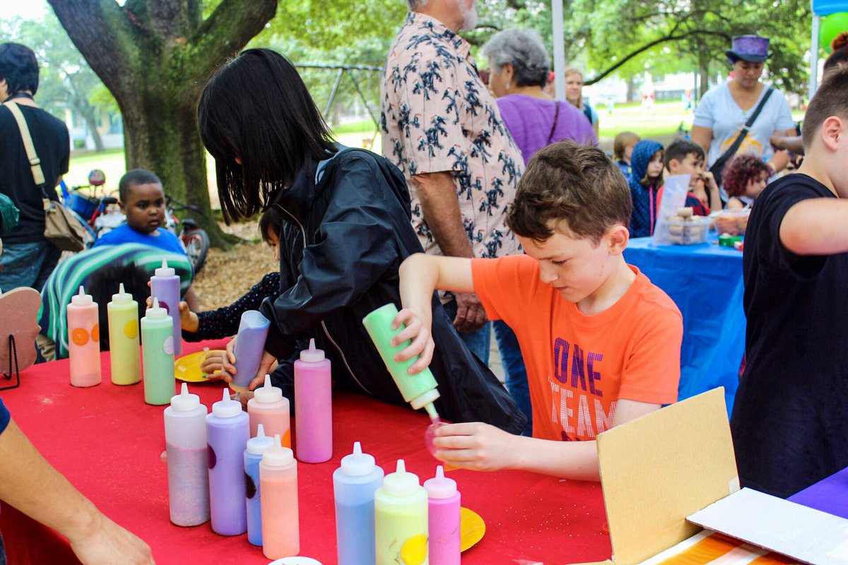 Kids Creative Zone at the 32nd Houston Art Car Parade

Free interactive art activities— STEM games, make your own SLIME, mini art cars, sand art, dinosaur paintings, crafts, books, giveaways, and so much more! Special thanks to <a href="/haatx/">HoustonArtsAlliance</a>. Photo by <a href="/marlenerivera/">Marlene Rivera</a>