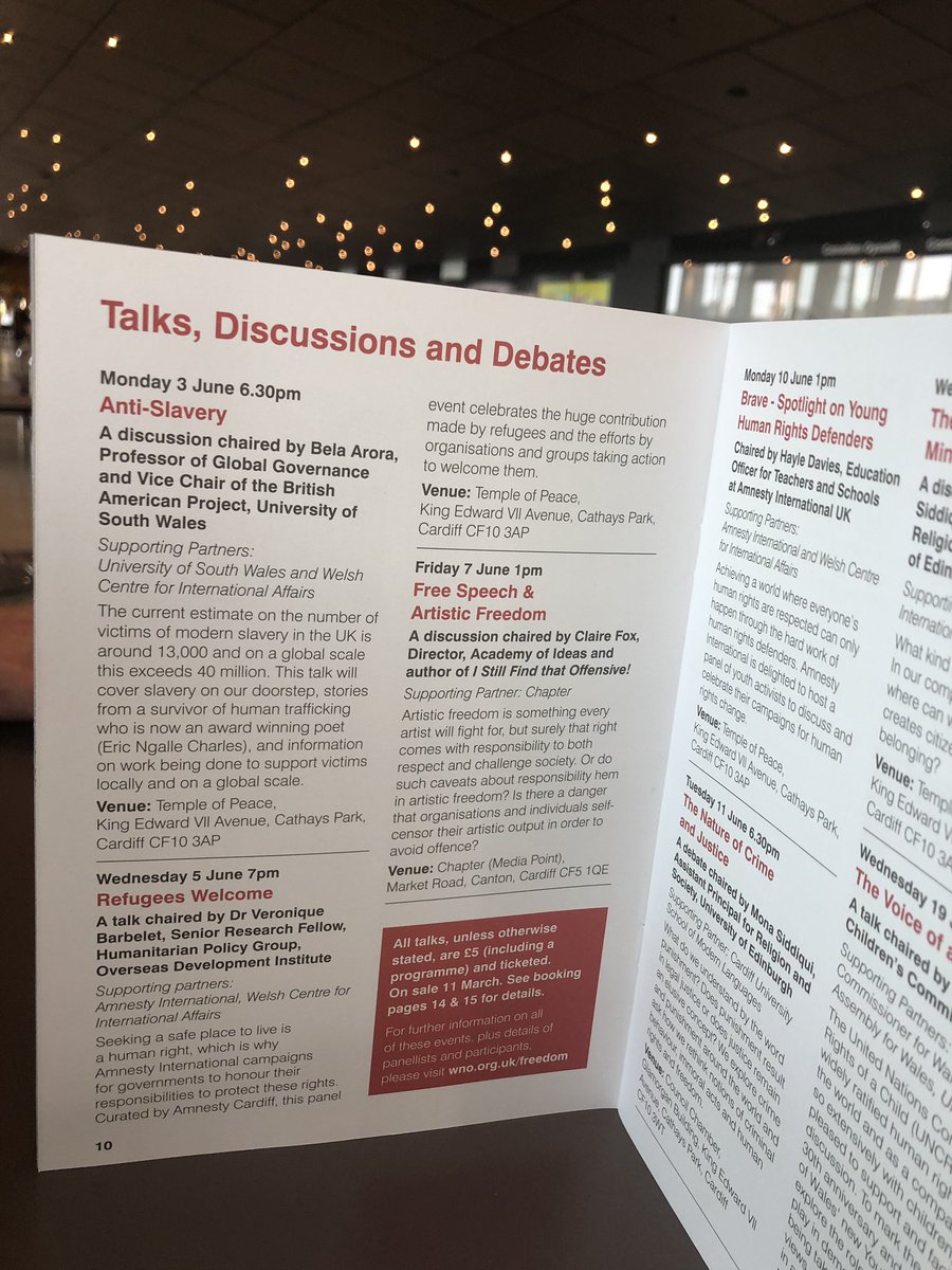 Bela_arora's tweet photo. Excited to stumble upon this booklet advertising the forthcoming #FreedomSeason @theCentre , curated by @WNOtweet - delighted to be part of it. #AntiSlavery #PublicProfessor https://t.co/RhVp8DaMt5