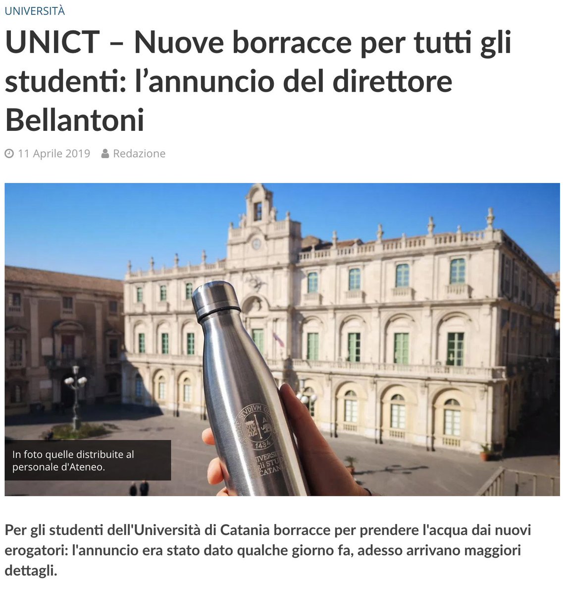 E dopo <a href="/unimib/">Università degli Studi di Milano-Bicocca</a> anche <a href="/unict_it/">Unict</a> sale sul treno delle #borracce 🌏
<a href="/IUS_VE/">IUSVE - Istituto Universitario Salesiano Venezia</a> quando anche da noi?
