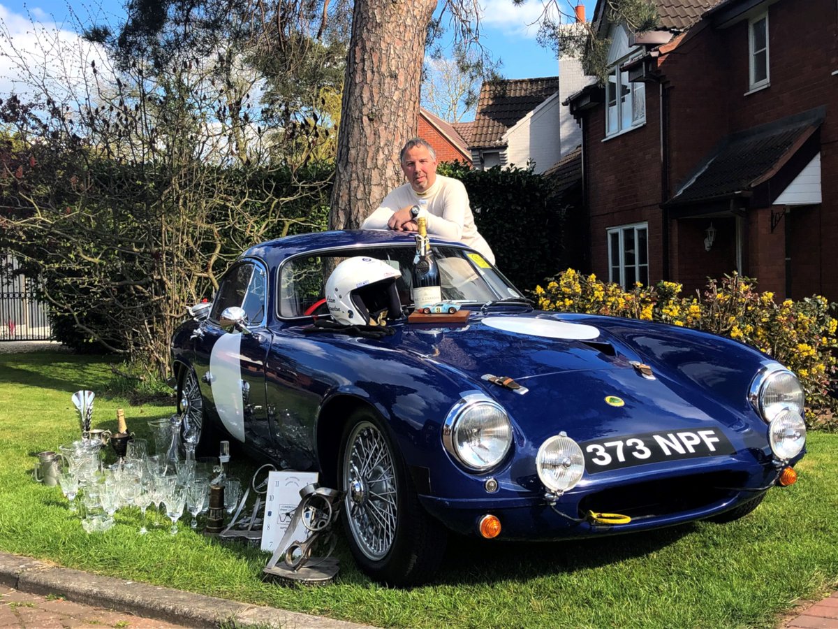 adam_crowton's tweet photo. I was told to "shift all those old trophies please" so before they go into the loft never to be seen again I thought I would take a picture of them with my favourite race car! #lotus #type14 Elite. This one raced at Le Mans in 1961 when it was 12 months old. @P33JOY @AntAnstead https://t.co/ajVFW3fpfd