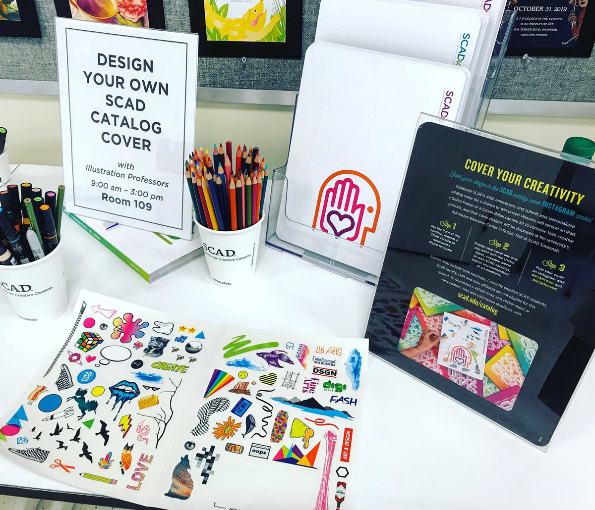 We take creative expression so seriously that we invite students to draw all over our course catalog! Come by Haymans Hall and design your future at SCAD! #scadsavannah #scad #scadday #drawing #illustration #scadbound