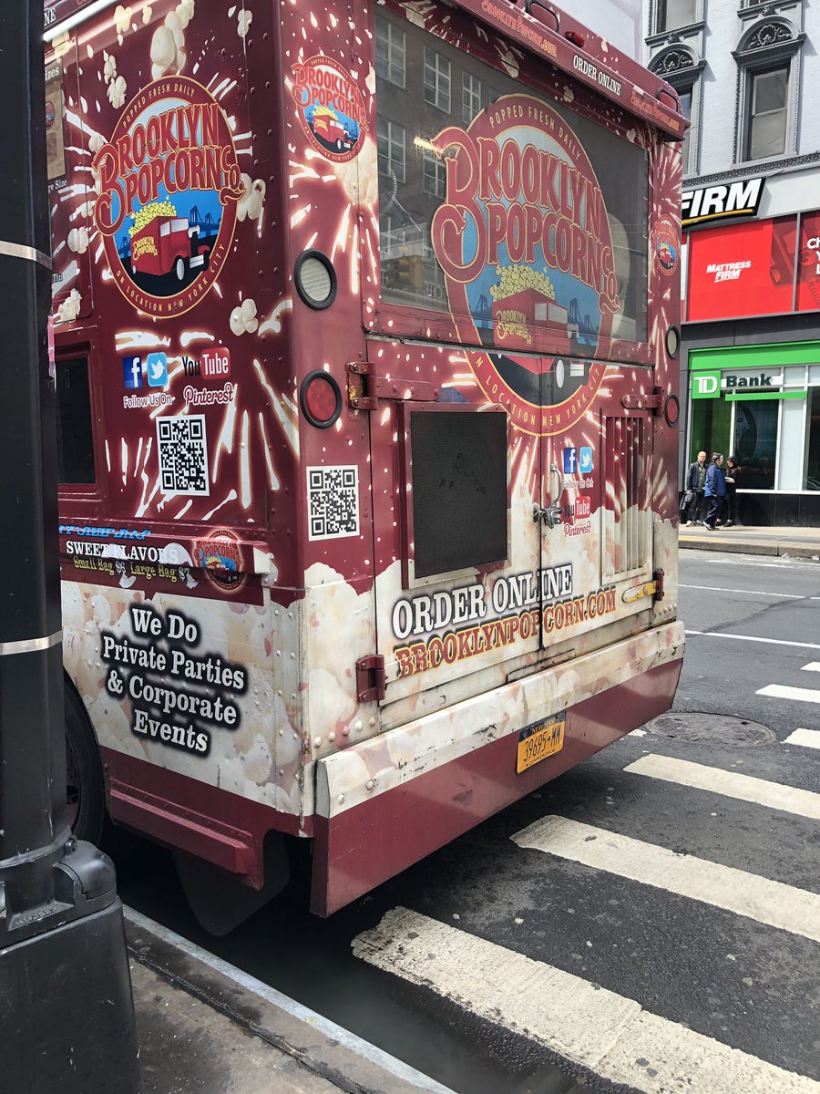 NYCRobyn's tweet image. How is this @BrooklynPopcorn allowed to idle it’s engine all day and night and block traffic on East 86 street @East86th @NYPD19Pct @NYCMayorsOffice @NYCMayor quality of life laws please #noisepolution #fumes.