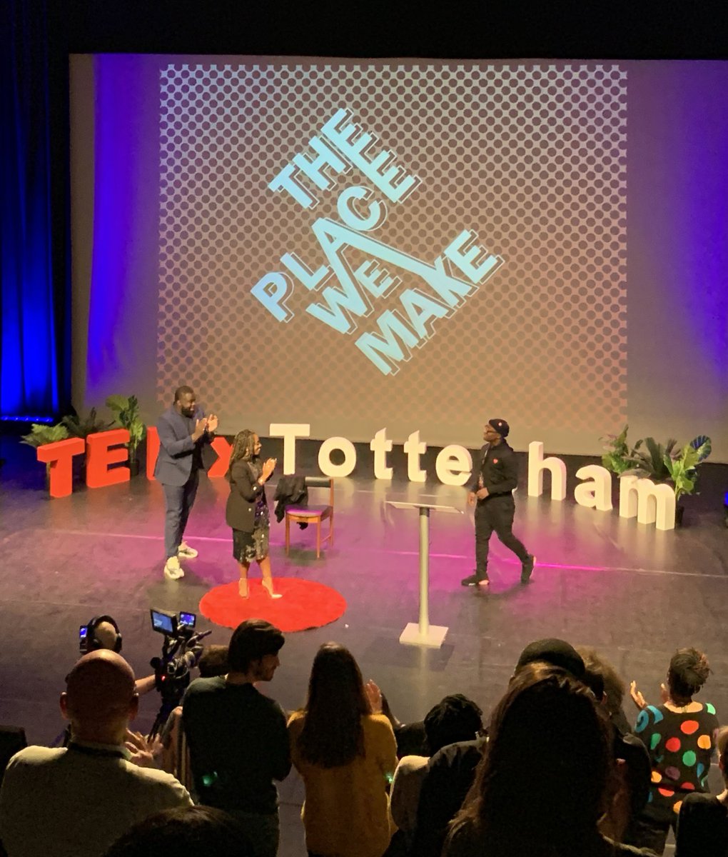 Finally, a well deserved standing ovation for the founder of #TEDxTottenham Yaw Adansi-Pipim 🙌🏿 the passion behind #TEDxTottenham2019, &amp; over the previous 5 years. How better to finish than with his words “we have the power to shape the type of community we want to be a part of"