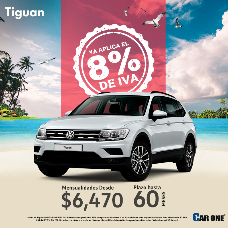 VWReynosa's tweet photo. Disfruta de estas Vacaciones en tu Nuevo Tiguan y Aprovecha el IVA del 8% y Plazo Hasta 60 Meses🚗🌴☀️
¡Estrena en Volkswagen Reynosa! 🎉

¡Cotiza Ahora!
📱WhatsApp: https://t.co/0TWfnuLAw2 
📍Visítanos: https://t.co/iiqFceCVlF https://t.co/VYjwWzRwxH