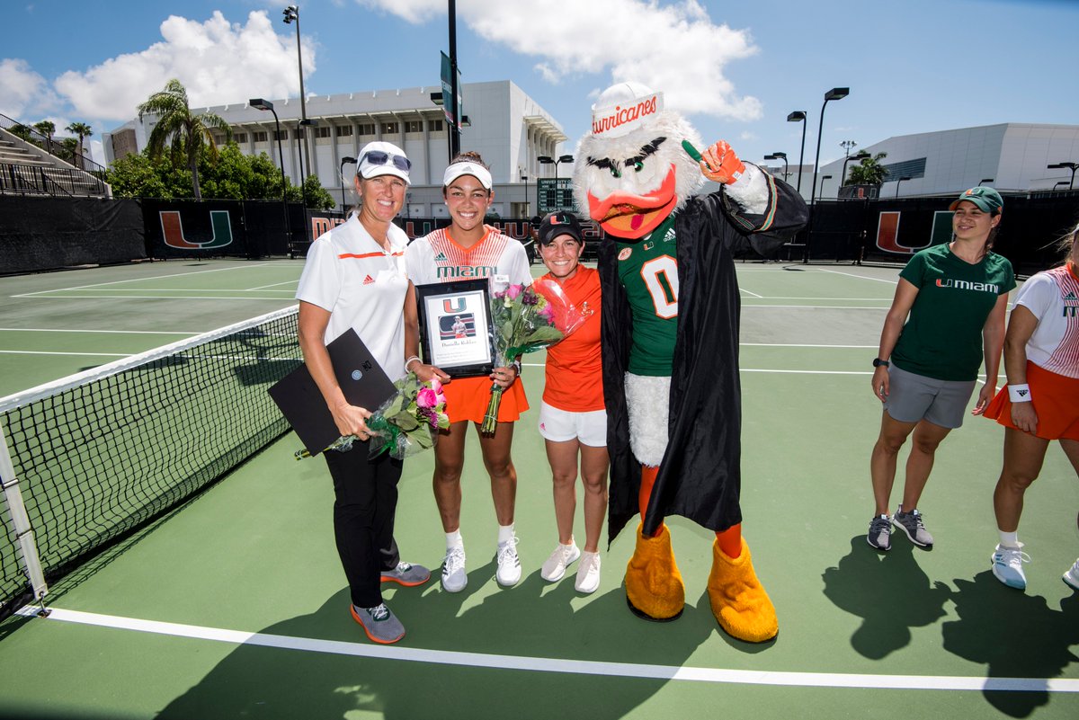CanesWTennis's tweet photo. Thank you again to our two wonderful seniors, @Madcur96 and @daniellaroldan.

We appreciate your commitment, dedication and hard work. You will ALWAYS be @MiamiHurricanes! 🙌🎾 https://t.co/sj3jeZOtsi