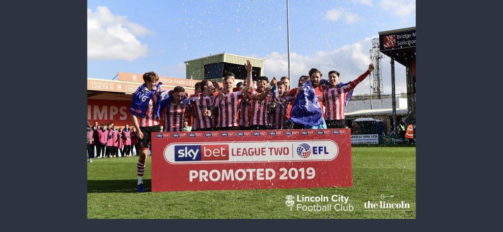 just_being_JD's tweet photo. Thoroughly deserved promotion secured today for @Pettzsta and @LincolnCity_FC now for the title...🍾🏆@LPM_agents https://t.co/3suqSLtJ2B