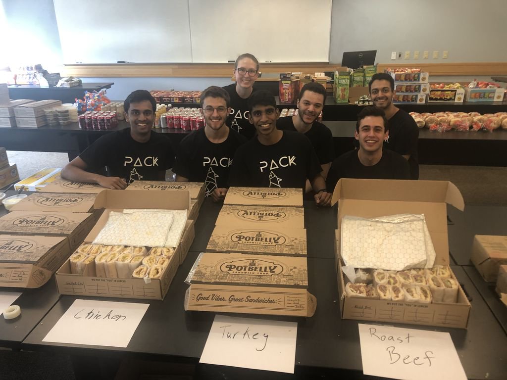 MLHacks's tweet photo. We have @Potbelly here at #PackHacks2019 - The organizers for @NCSUPackHacks have everything set up for hackers to come on down and grab some lunch! https://t.co/YM1rhm1UsZ