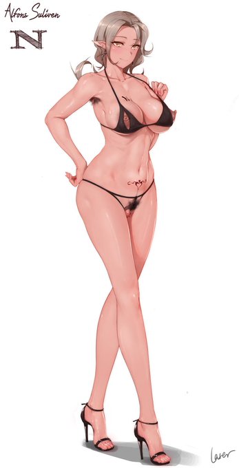 [R-18] 角色设定 "N" #女の子 #極上の乳 #女体美 #足 #魅惑のふともも #人设 #足指 #黒乳首 https://t.co/FvJEEubC0h 