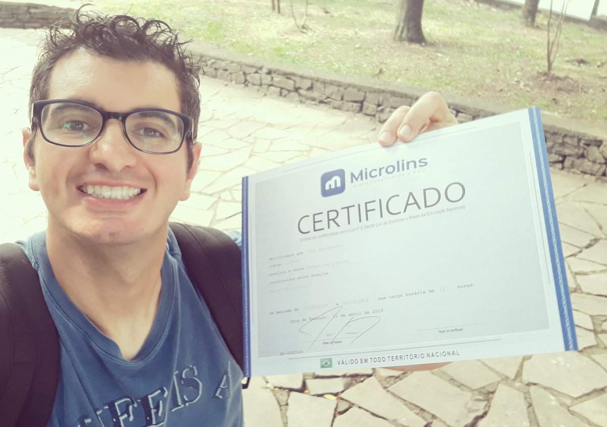 IvanSgarabotto's tweet photo. Está aí! Mais um certificado de conclusão de curso! É Marketing Digital Módulo I. Estude e amplie os seus conhecimentos, pois, tudo é importante para se qualificar.  #MarketingDigital #Microlins https://t.co/xeQI3TYrHI