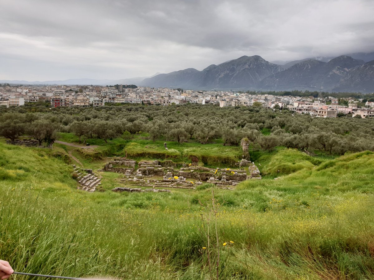 RDClassicsDept's tweet photo. Seeing the main site of Sparta: the agora, sanctuary, and theatre. https://t.co/rUIWtRtiG0