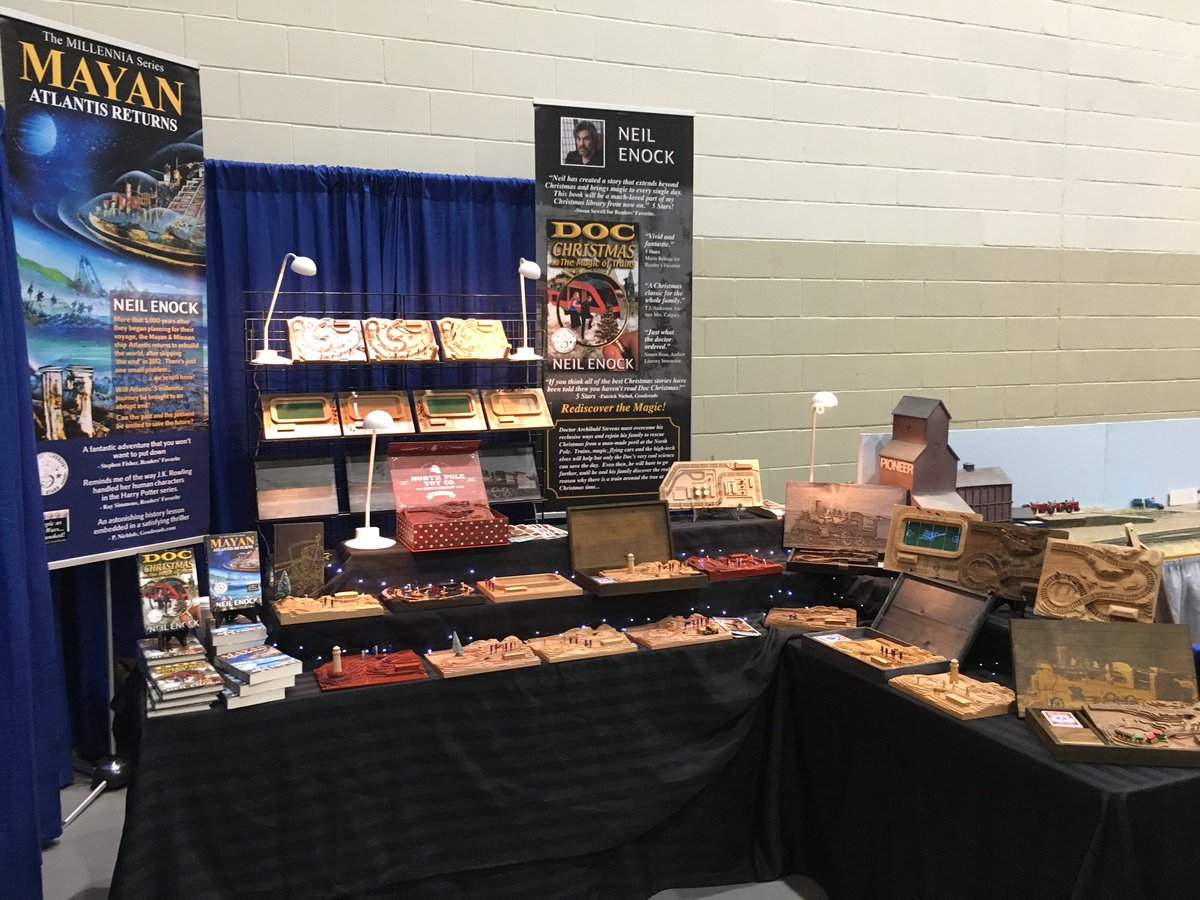 All set up with Cribscapes, Doc Christmas and the Magic of Trains andMayan at Supertrain. Were here all weekend!