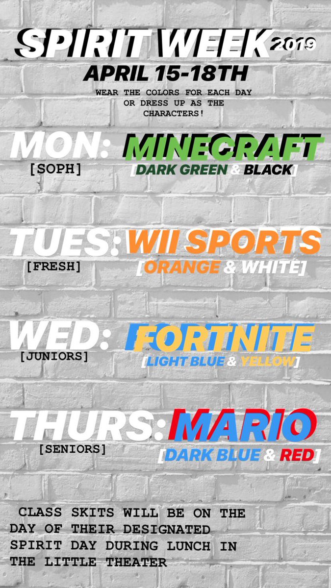 vandenclassof19's tweet photo. Spirit week is just around the corner! SO SPREAD THE WORD! 🗣🗣 https://t.co/ACvZ9BYDHE