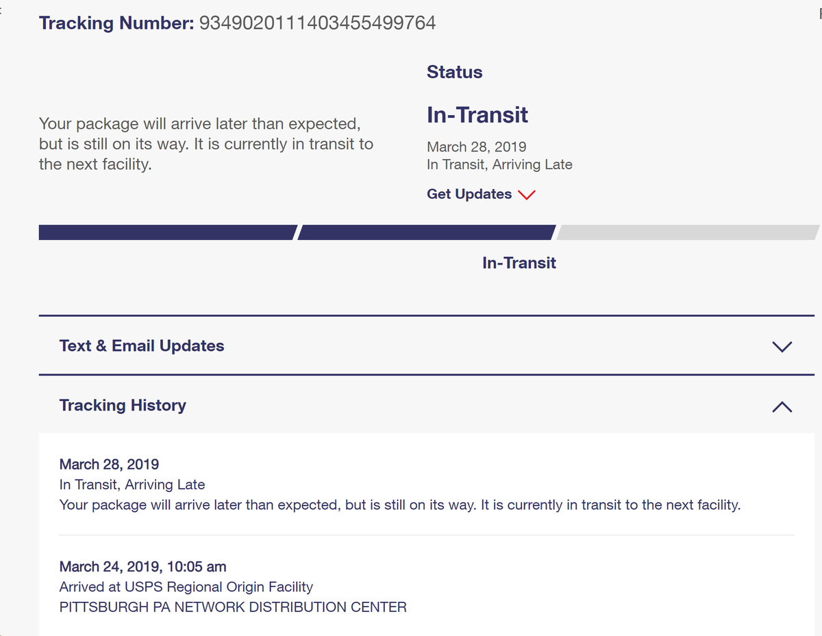 uspsfuckup's tweet photo. Another proof why @USPS sucks... got this screenshot from reddit: #USPSsucks #MailLoss #USPS $STMP @WhiteHouse #MailLate https://t.co/hgpNx1oklV