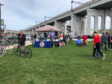 railstotrails's tweet photo. Thank you everyone who is celebrating #RTCOpeningDay along the #TowpathTrail in Cleveland with us and our friends at @clevemetroparks, @sustainablecle, @canalwaycle, @countyplanning, @ohiocitycycles, @bike_CLE, @sharetheriver! #TrailsTransformUS https://t.co/ObFM4VMz41