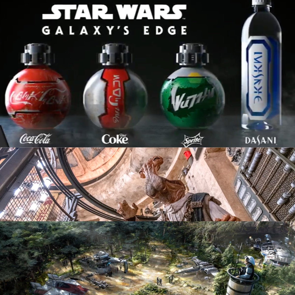 WDWNT's tweet photo. More Audio-Animatronics, Specialty Coca-Cola Bottles, and More New details Revealed for Star Wars: Galaxy's Edge at Celebration Chicago
https://t.co/NTS55zBN19 https://t.co/yLQnnl0rzY