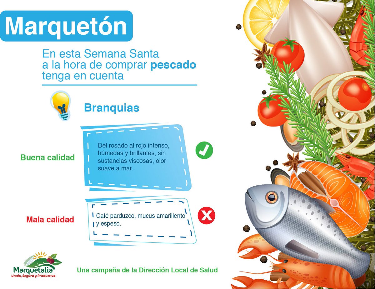 MarquetaliaClds's tweet photo. Si en Semana Santa va a comprar pescado, la Dirección Local de Salud de la Alcaldía Municipal lo invita a estar atento y tener en cuenta las siguientes recomendaciones.
@saluddecaldas https://t.co/HLVKJ2Segz