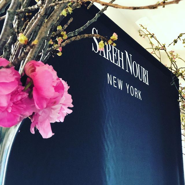 Congratulations to Sareh Nouri on another amazing collection! #sarehnouri #sarehnouribride #nybfw #editionhotels #peonies #cherryblossom #roses #romance #designerfloral #lauraclaredesign