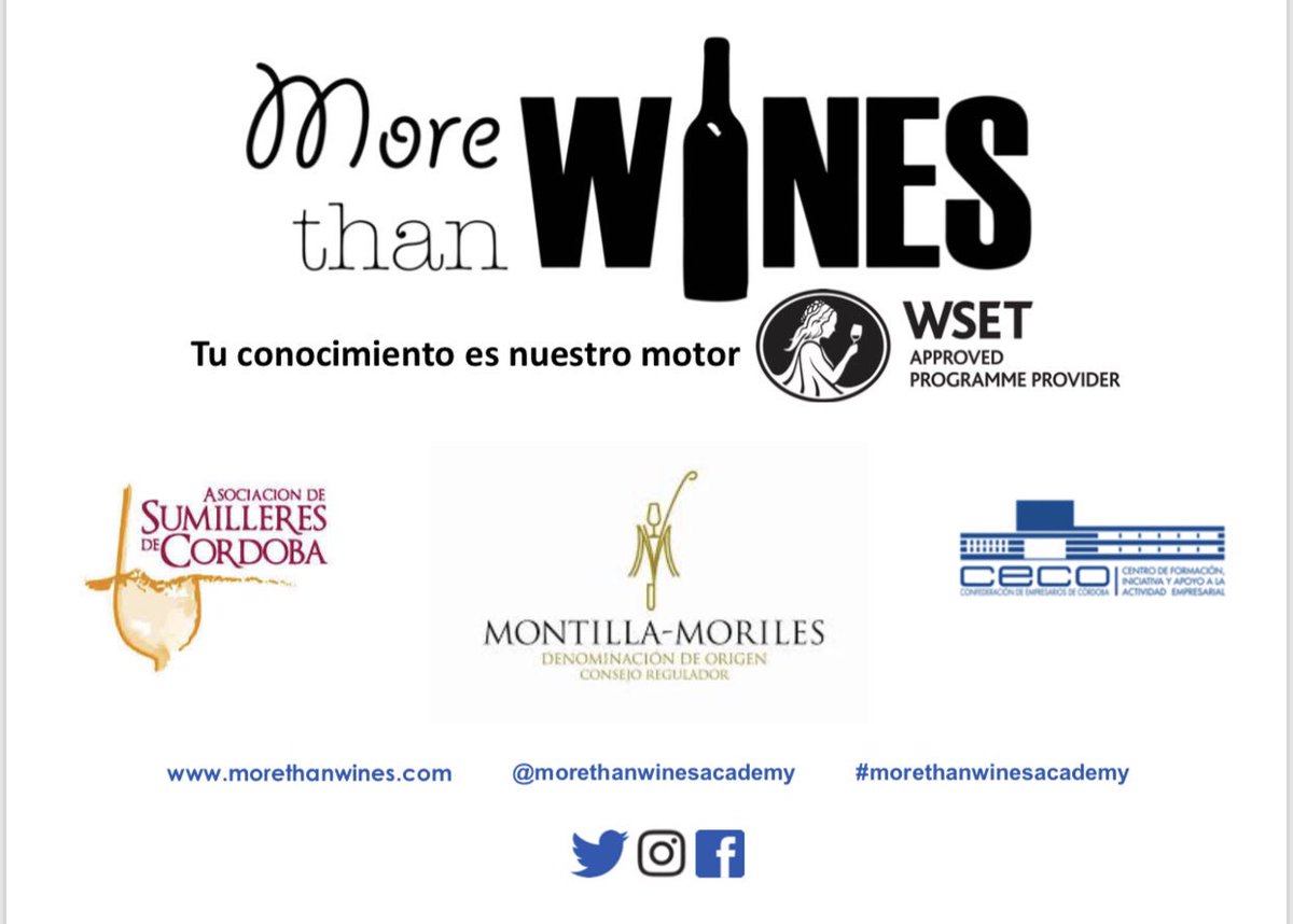 Del 23 al 25 de Abril <a href="/MorethanwinesAc/">More than Wines Academy (APP WSET)</a> impartirá en #Córdobaesp en la sede de la Confederación de Empresarios de Córdoba <a href="/CECOes_/">CECO</a> el curso para la obtención del #WSET®️ Nivel 2 en Vinos y Espirituosos en Castellano. 
Inscripciones en 👉🏻 morethanwines.com/cualificacion-…