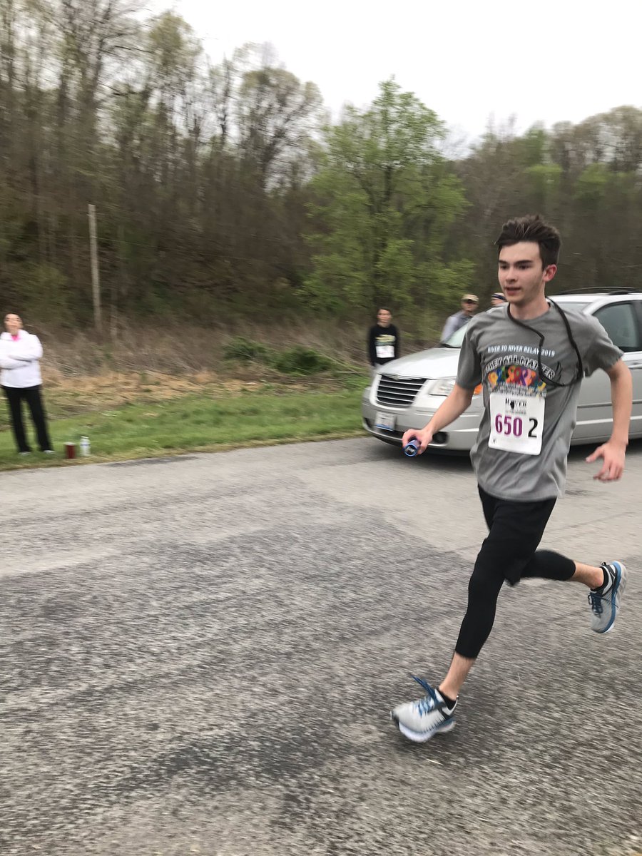LHertter's tweet photo. Vance running in the river to river relay in memory of his grandmother Denise Hertter. https://t.co/F9oIctT3zb