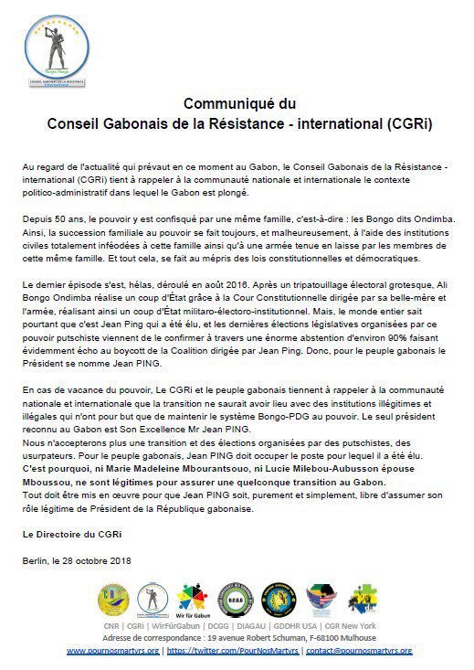 BrunoMessan's tweet photo. #Gabon
Le #Cgri l’avait déjà dénoncé dans son courrier sur l’#AFD, les incohérences sur les prêts accorder au #Gabon via l’#AFD. Aucune école n’a été construite, les bourses des lycées et étudiants volées, au final bilan zéro. Cette loi leur permet de voler d’avantage.@TV5MONDE https://t.co/733PX344vq