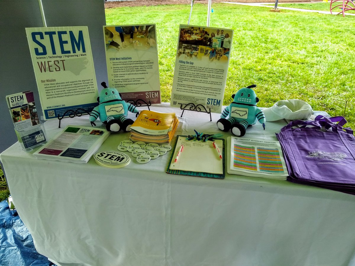 stem_nc's tweet photo. Having fun under the STEM West tent at STEM Trek!
#NCSciFest #csscience 
@STEMWestorg #OakRidgeNationalLaboratory https://t.co/bxM0gRBCIG