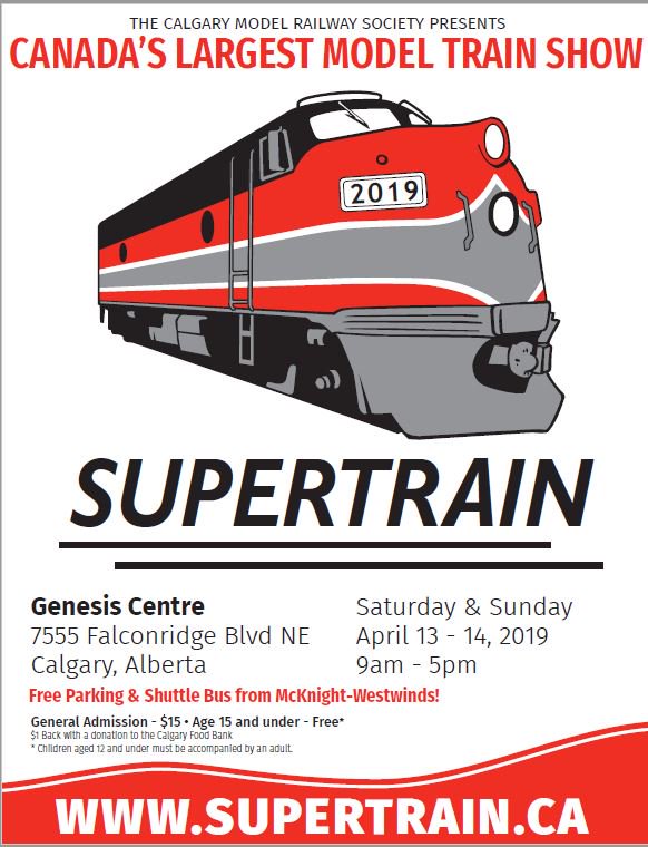 calgarytransit's tweet photo. #Supertrain is on at the Genesis Centre ##CTRiders . We have a shuttle bus running from the Mcknight Station to the show.  The MAX Orange and Route 23 will get you there too.  Come and see us at Calgary Transit booth. Activities for the kids. Green Line info and cool train parts https://t.co/8s60nfhers