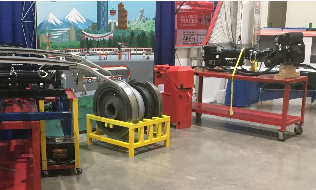 #Supertrain is on at the Genesis Centre ##CTRiders . We have a shuttle bus running from the Mcknight Station to the show.  The MAX Orange and Route 23 will get you there too.  Come and see us at Calgary Transit booth. Activities for the kids. Green Line info and cool train parts