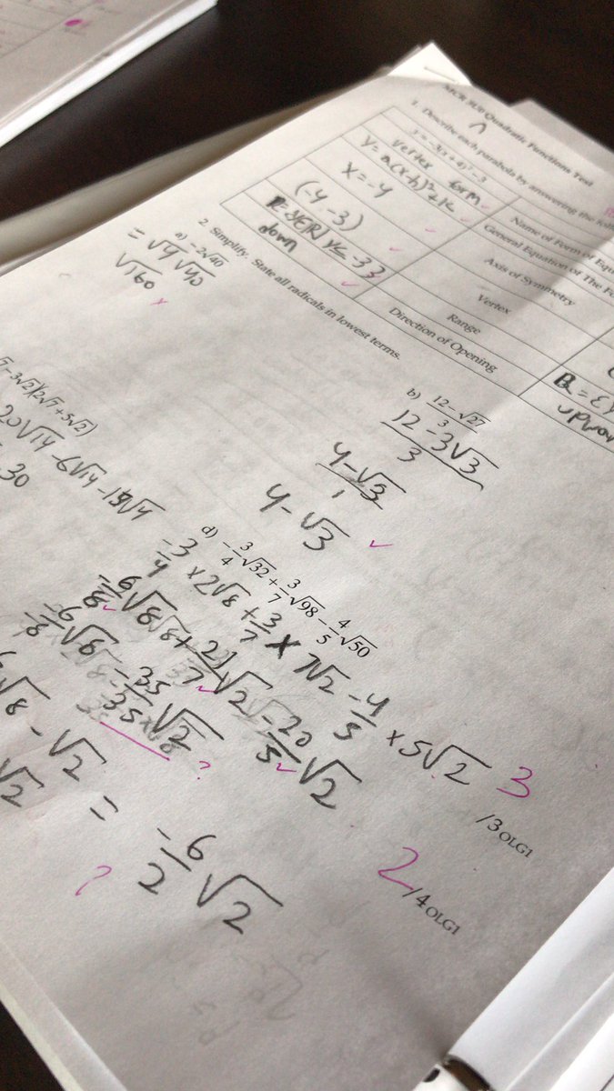 PLethbridge76's tweet photo. Hey @fordnation want to know how I’m spending my Saturday... marking...math! Will take even longer next year with more kids in my class!! #IncaseYouCare #CanYouDoThisMath https://t.co/XlHUXsl3MH